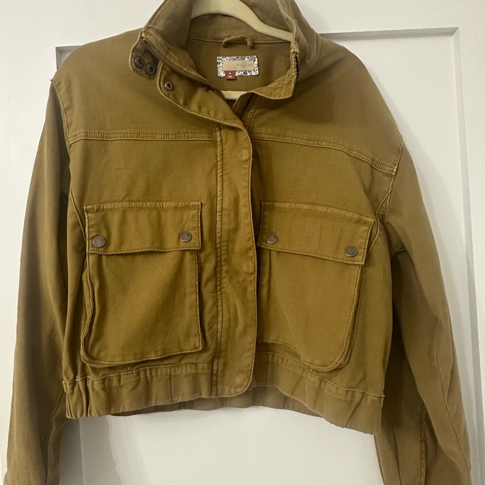 Pilcro Olive Green Cropped Jacket